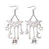 304 Stainless Steel Dangle Earrings EJEW-TA00442-1