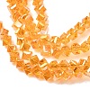 Electroplate Transparent Glass Beads Strands GL-CBA7A17-01A-04-3