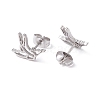 Non-Tarnish Swallow Shape 304 Stainless Steel Stud Earrings for Women EJEW-Z017-12P-2