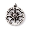 Tibetan Style 304 Stainless Steel Pendants STAS-P305-10AS-1