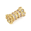 Rack Plating Brass Micro Pave Cubic Zirconia Beads KK-F876-30G-2