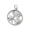 Brass Micro Pave Cubic Zirconia Pendants KK-P343-01D-P-1