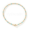 Glass Seed Beads & CCB Beads Stretch Bracelets TB4137-47-1