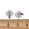 Brass Micro Pave Cubic Zirconia Pendants KK-P290-58P-3