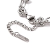 Non-Tarnish 304 Stainless Steel Knot Link Chain Bracelet for Men Women BJEW-E020-01P-3