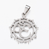 Non-Tarnish 304 Stainless Steel Yoga Pendants STAS-I074-04P-2