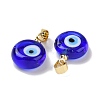 Handmade Lampwork Evil Eye Pendants LAMP-P057-01G-02-2