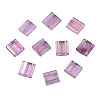 Plating 2-Hole Transparent Glass Seed Beads LS-SEED-N004-008-4