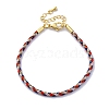 Polyester Cord Braided Bracelet Makings MAK-Z003-01G-29-1