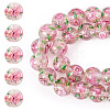 1 Strand Handmade Glod Sand Lampwork Beads Strands LAMP-TA0002-09A-1