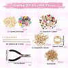 1 Bag DIY Keychain Kit DIY-GL0007-19A-2