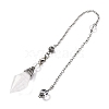 Natural Quartz Crystal Rhombus Faceted Poined Dowsing Pendulums G-Q184-05G-AS-3