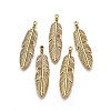 Tibetan Style Alloy Feather Big Pendants LS-TIBEP-A12720-AG-RS-2