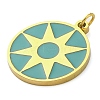 Ion Plating(IP) 304 Stainless Steel Enamel Pendants STAS-Z104-03G-2