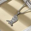 304 Stainless Steel Eagle Pendant Necklaces NJEW-H055-06P-2