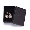 Natural Rose Quartz Dangle Earrings EJEW-JE02996-02-3