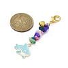 Marine Animal Alloy Enamel & Iron Bell Pendant Decorations HJEW-JM01371-3