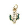 Brass Micro Pave Cubic Zirconia Charms KK-K368-04A-G-1