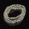 Electroplate Transparent Glass Beads Strands EGLA-A034-T6mm-Y-3