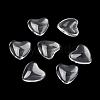 Transparent Glass Heart Cabochons GGLA-R021-16mm-4