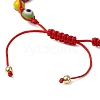 Adjustable Lanmpword Evil Eye Braided Bead Bracelet BJEW-JB11059-6