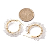 Natural Quartz Crystal Hoop Earring EJEW-JE05709-03-3