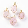 Natural Rose Quartz Big Pendants G-A172-15E-1