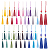   34Pcs 17 Colors Polyester Tassel Pendant Decorations AJEW-PH0004-33-1