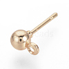 Iron Ball Stud Earring Findings KK-R071-09RG-1