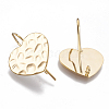 Brass Stud Earring Findings X-KK-Q750-033G-2