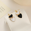 Heart Alloy Enamel Dangle Stud Earrings FS-WGE7BF4-06-1