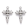 Alloy with Rhinestone Pendants X-PALLOY-N176-12P-NR-2