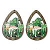 Saint Patrick's Day Single Face Printed Wood Big Pendants WOOD-E016-03-1