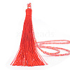 Velvet Long Tassel Pendant Necklaces WGB6ED0-01-1