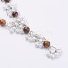 Natural Tiger Eye Beaded Necklaces NJEW-JN01888-02-2