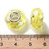 Shell Transparent Brass Cores Acrylic European Beads OACR-M024-08S-04-3