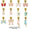 Cat & Bowknot Alloy Enamel Pendants PALLOY-FS00006-7