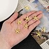 Starfish/Sea Stars Brass Pendants KK-L134-11G-4