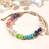 Adjustable Colorful Stone Chip Braid Beaded Chakra Bracelets for Men and Women NQ3537-3