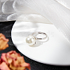 1Pc Adjustable Rhodium Plated Sterling Silver Finger Ring Components STER-BBC0006-95P-4