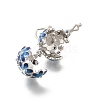 Alloy Crystal Rhinestone Bead Cage Pendants ENAM-M047-02P-C-4