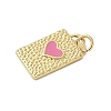 Brass Enamel Pendants KK-C110-37G-01-2