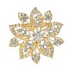 Flower Golden
Alloy Rhinestone Brooches for Backpack Clothes PW-WG7E9AC-01-1