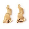 Brass Puppy Pendants KK-F772-04G-1