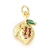 Brass Micro Pave Cubic Zirconia Pendants KK-F896-03A-G-1