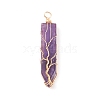 Natural Amethysrt Big Pendants PALLOY-JF01557-02-1