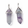 Natural Colorful Fluorite Pointed Pendants G-K329-68P-2