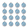 Platinum Plated Alloy Enamel Charms ENAM-S118-04J-P-2