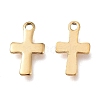 Ion Plating(IP) 304 Stainless Steel Tiny Cross Charms STAS-E104-34G-1