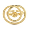 Rack Plating Brass Open Cuff Ring Settings KK-Z071-30G-2